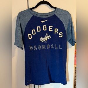 Nike Blue Dri-Fit Dodgers Baseball Short Sleeve Tee